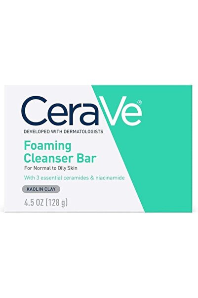 CeraVe Foaming Cleanser Bar, Fragrance Free, 4.5 Ounce