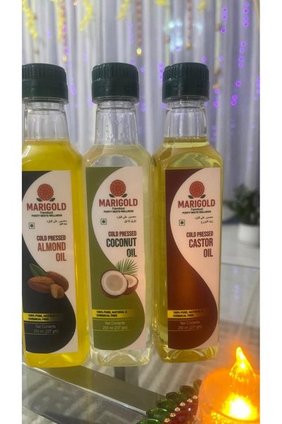 Marigold FarmFood UAE milled Woodpressed Almond oil UAE milled UAE milled