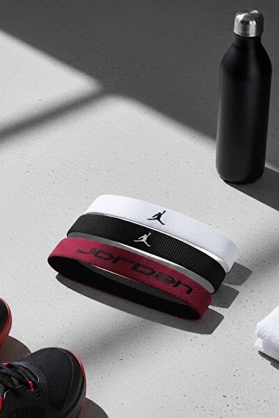 Nike Джордан Еластични спортни широки ленти за коса, 3 броя, унисекс, RSJ.101...