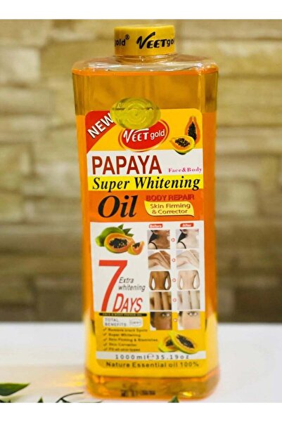Veet Gold Papaya Face And Body Super Whitening Oil 1000 ml