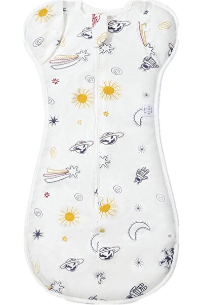 NO BRAND Breathable Cotton Swaddle Blanket for Newborns, Size M (65 cm) - Spa...