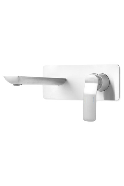 Maison Mex Built-in washbasin mixer, MOONI L.21.5 H.9 cm, brushed gray