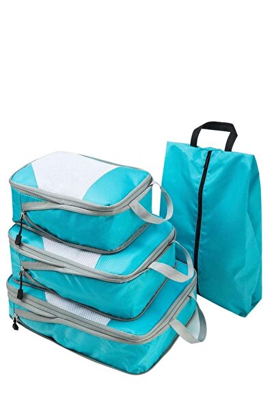 DOMEET 4 قطع من منظمات السفر ومكعبات التعبئة المضغوطة للسفر، ومستلزمات السفر ...