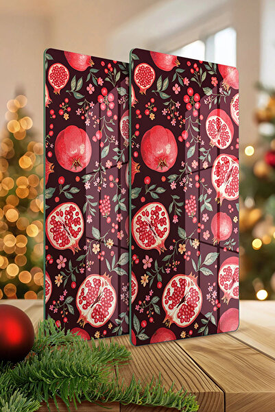 Decovetro Glass Coffee Table Set of 2 with Pomegranate Pattern 30 X 15 cm