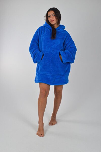 Uçkan home Welsoft Hooded Wearable Tv Blanket Unisex Plush Oversized Poncho Dressing Gown