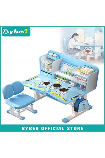BYBEO مجموعة طاولة وكرسي للأطفال مكبرة، طاولة دراسة للأطفال، مكتب أنشطة دراسة القراءة للأطفال