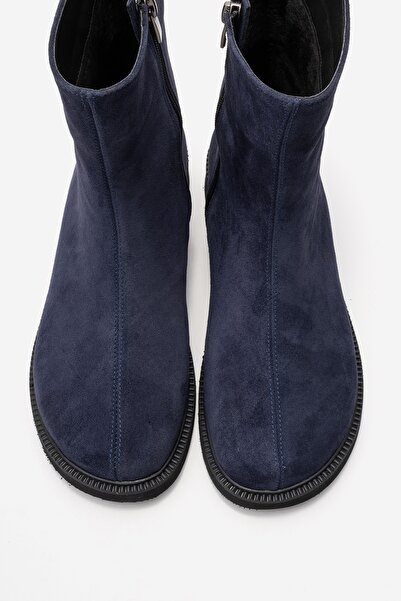 LuviShoes LUCANO Синій замшевий жіночий черевик із натуральної шкіри