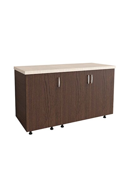 OEM Corp de bucătărie inferior cu 3 uși L120xA50xÎ90 cm, WENGE, PAL 18 mm, bl...