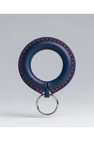 ZYLA سلسلة مفاتيح من الجلد الطبيعي مصنوعة يدويًا 12 خيارًا للألوان - القطر ال...