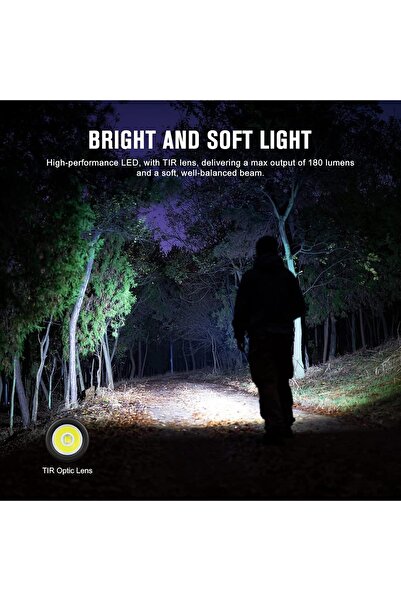 OLİGHT I1R2 Pro 180 Lumens EDC Keychain Flashlight USB-C Rechargeable (Black)