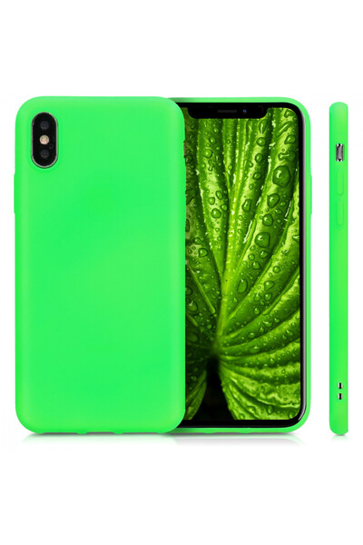 KWmobile Case for Apple iPhone X / iPhone XS, Silicone, Green, 43940.44