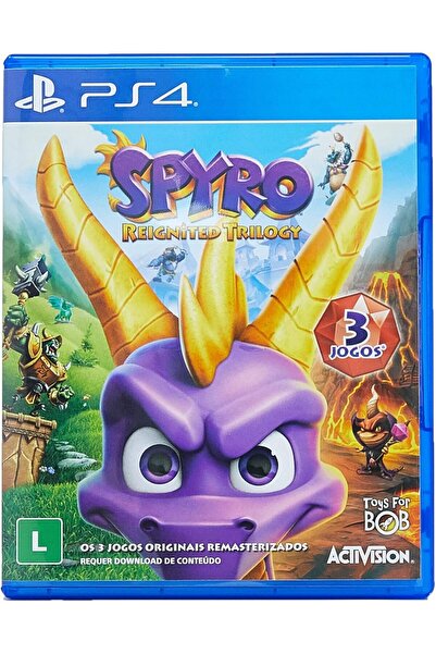 Playstation ثلاثية سبايرو المُعاد إشعالها - 4 - خالية من المنطقة - الإنجليزية والبرتغالية