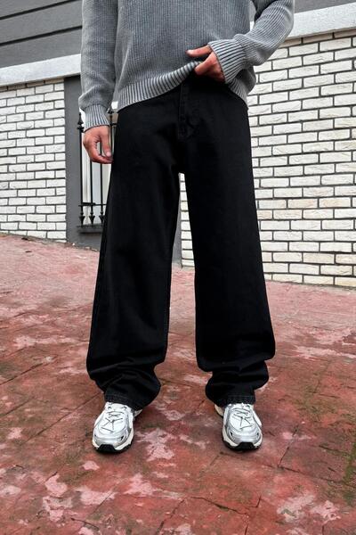 Flaw Wear Basic Baggy Jean Black
