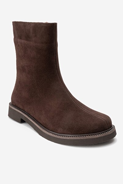 LuviShoes Lucano Brown Suede Genuine Leather Women's Boots