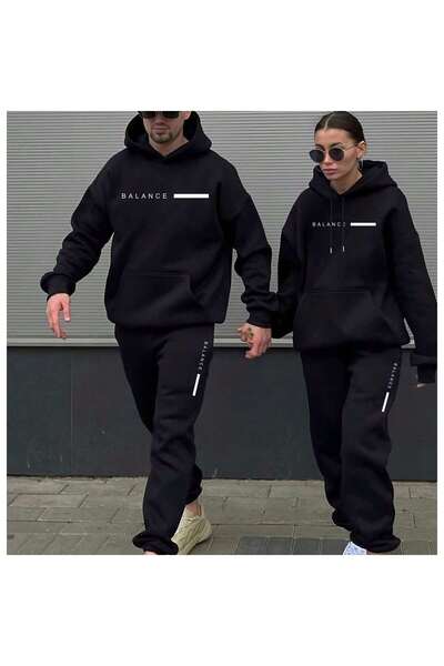 Vordevia Sevgili Kombini Balance Printed Double Tracksuit Set