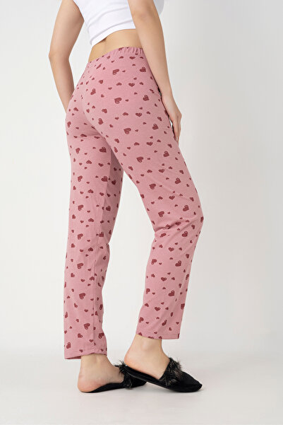 DONEX Βαμβακερή λεπτή αναπνεύσιμη υφασμάτινη κορδέλα μέσης λεπτομέρεια εμπριμέ χωρίς τσέπες Γυναικείες πιτζάμες κάτω