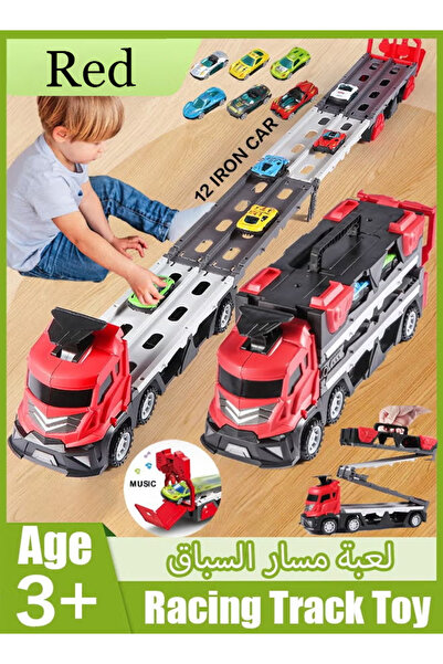 Generic ألعاب للأولاد من عمر 3 إلى 6 سنوات، لعبة شاحنة نقل معدنية موسيقية، مس...