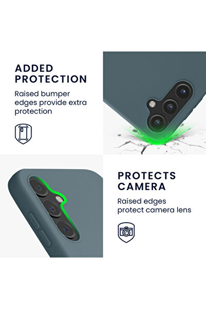 KWmobile Case for Samsung Galaxy A14 5G, Dark Green, Silicone, 61462.202