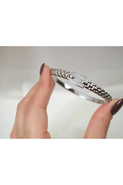 ATELİER TUĞBA Klpç008 Chain Form Clamp Silver