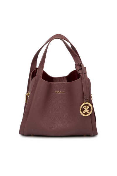 Tergan Pembe Hakiki Deri Kadın El Çantası - S25K1BC80351-V3K