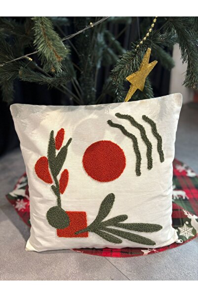 LaraLisa غطاء وسادة مطرز بتصميم مزدوج مقاس 45×45 سم