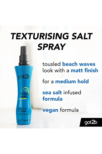 Got2B Spray texturant cu sare Beach Matte, 200 ml, finisaj mat