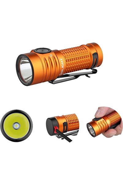 OLİGHT مصباح يدوي BatonTurbo 1000 لومن محمول للاستخدام اليومي في الهواء الطلق ومقاوم للماء (برتقالي)