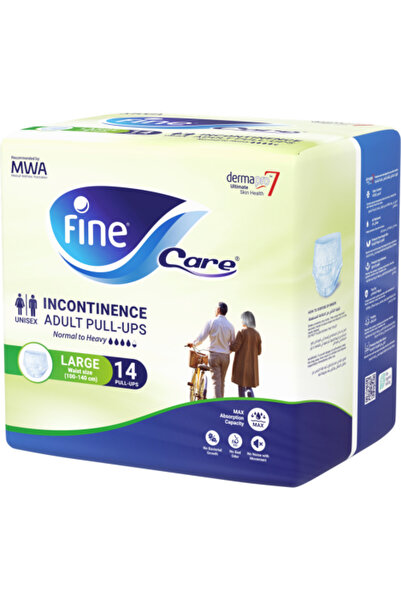 Fine Care حفاضات للكبار قابلة للسحب للجنسين - كبيرة - 14 قطعة
