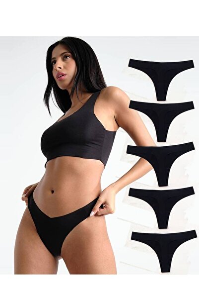 yokyokcollection Kadın Külot Tanga Lazer Kesim Iz Yapmaz 5 Adet