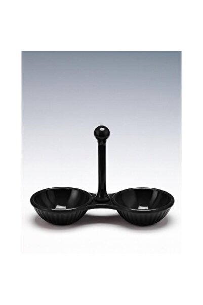 Alkan Zicco K-693 Melamine Snack Bowl Set of 2 Black