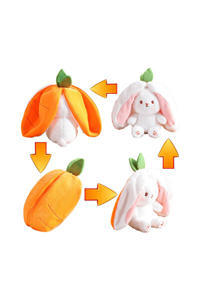 DrKala Plush Toy 'Strawberry' Bunny, 25 cm, Orange – Soft & Velvety