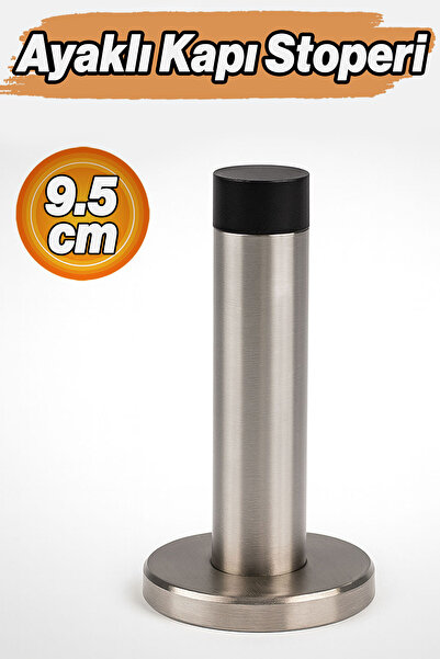 Badem10 Ayaklı Vidalı Kapı Stoperi 9,5 cm Metal Gövde Kapı Çarpmasını Önleyen Sessiz Darbe Önleyici
