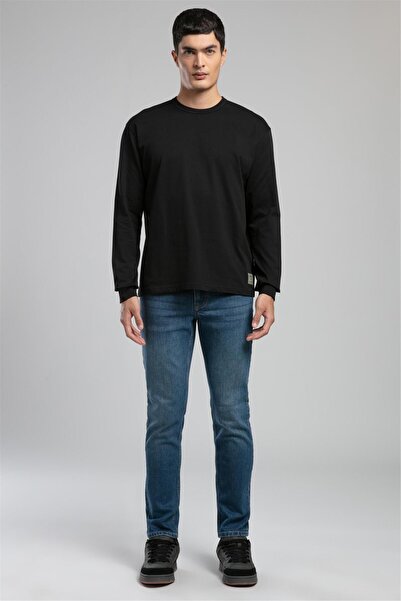 Lee Cooper Jordy Erkek O Yaka Sweatshirt Siyah