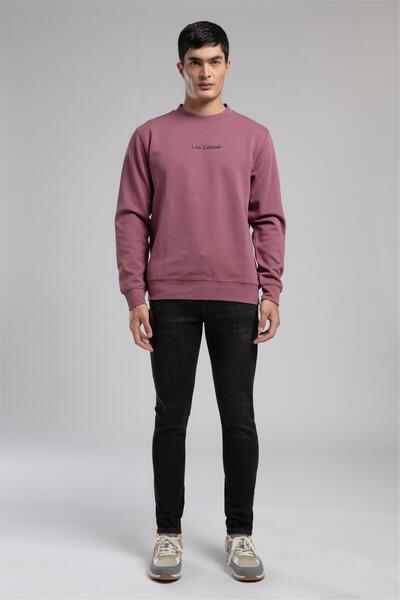 Lee Cooper Hanorac Dorres pentru bărbați cu guler rotund, roz-aprins