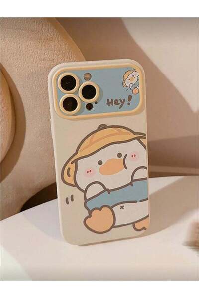 Generic iPhone 16 Plus Beige Duck Full-Body Soft TPU Case