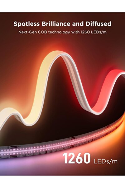 Govee COB LED Strip Light Pro, RGBICW with Warm White, Smart Strip Light, 9.8 ft