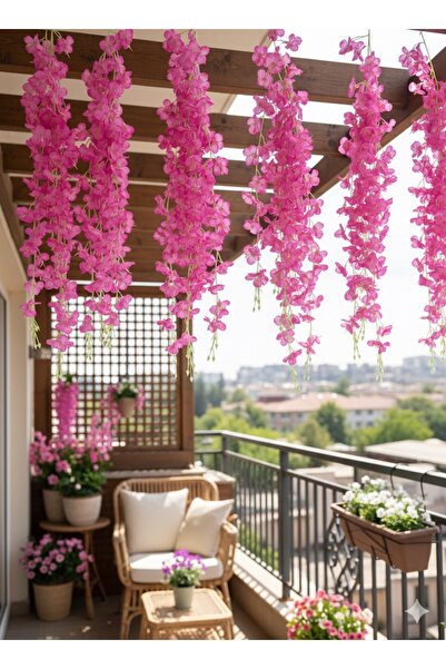 YASİMA 12 DAL AKASYA SARKAN ÇİÇEK FUŞYA