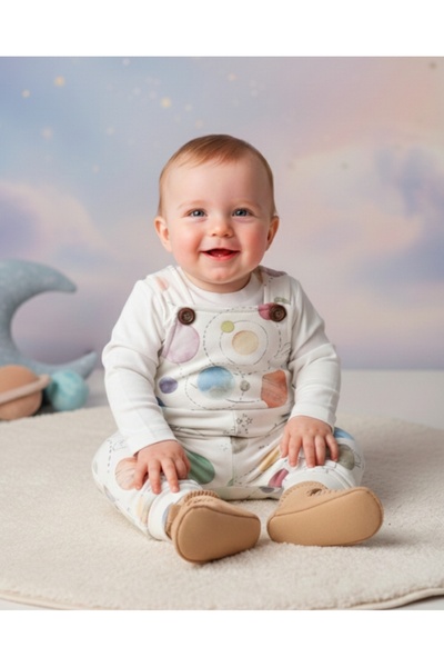 Baby Mii Baby Boy-Child Double Button Closure Badili Strap Combed Cotton Jumpsuit