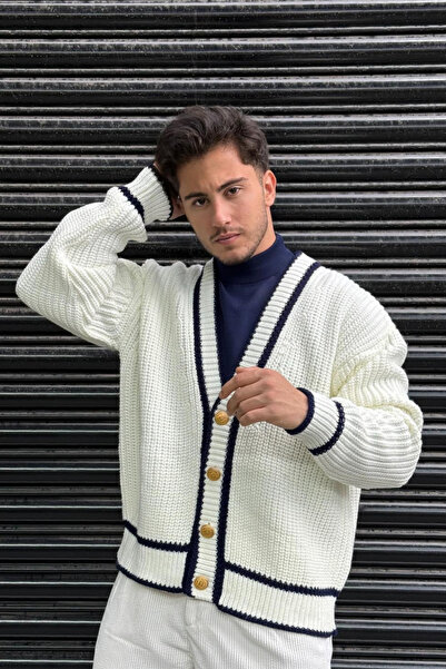 thesunfyre Men's Premium Design Relaxed Knitted Sweater Cardigan