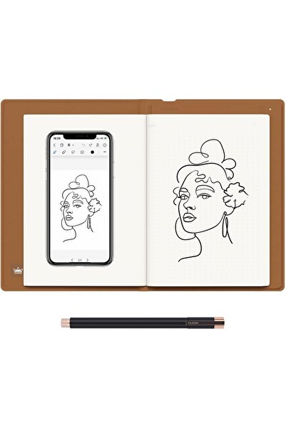 Huion Note 2-in-1 Digital Notebook & Drawing Tablet, Battery-free Pen, Blueto...