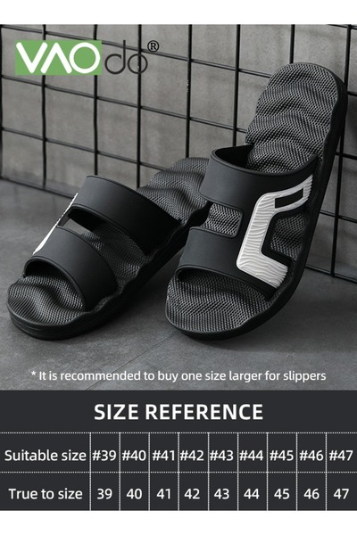 VAODO Men's Slippers, Quick Dry Flip-Flops, Non-Slip Bathroom Slippers,Casual and Fashionable Design Ultra