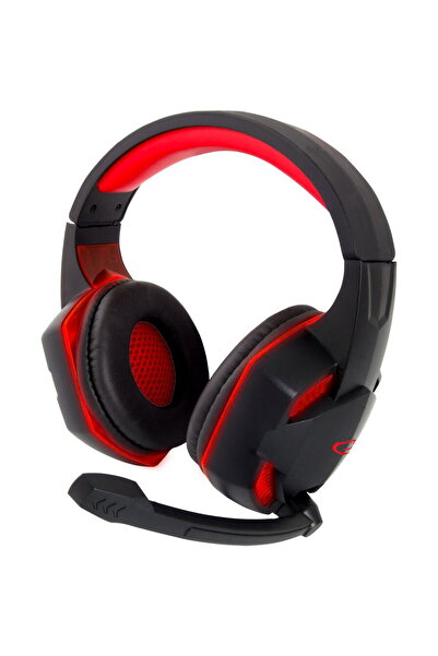 ESPERANZA Blackbird EGH400, On Ear Gaming Headset with Microphone, Black/Red