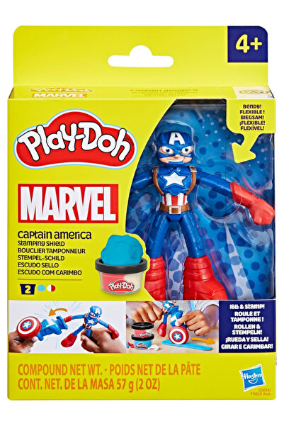 Hasbro Marvel Комплект Play-Doh Marvel Капитан Америка с фигурка, 10 см