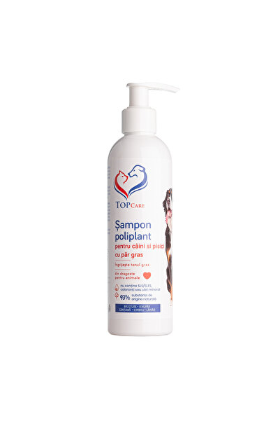 TopCare Polyplant shampoo for dogs and cats with oily hair