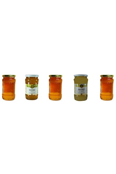 OEM Set de 5 borcane de miere – Rapiță, Primăvară, Polyflora, Munte, Tei (480 g fiecare)