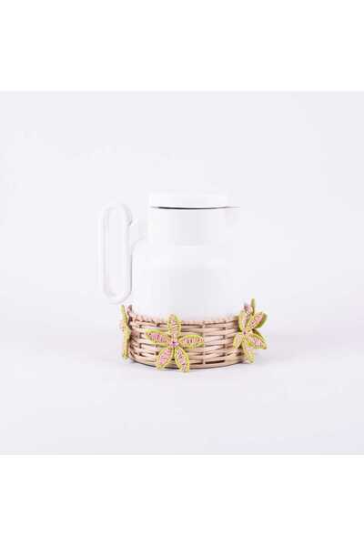 Blends Tea and Coffee Flask with stand Pink Flowered 1 Liter