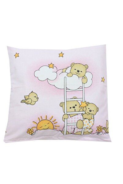 PRICHINDEL Pernă ursuleț de pluș somnoros, roz, 30 x 40 cm