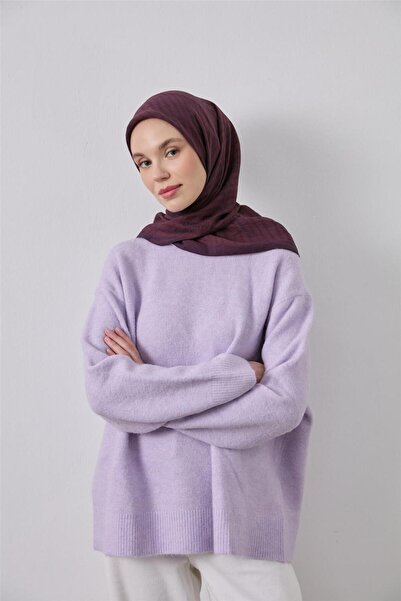 Silk Home Viscose Velora Scarf Dark Purple Four Seasons 90X90