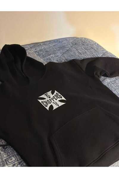 Hunors Sportswear & Company سويت شيرت مطبوع موديل يونيسكس من القطن بغطاء رأس