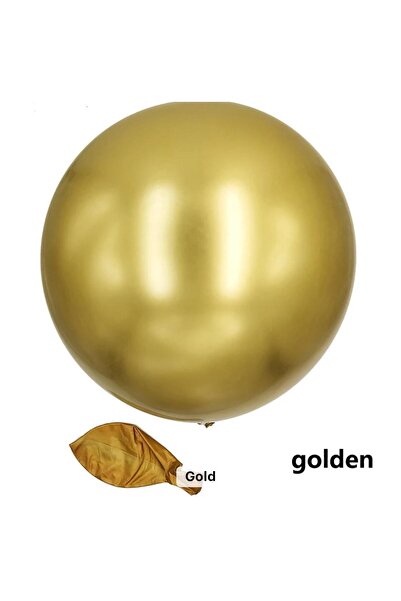 OEM Baloane Jumbo Auriu Chrome Latex pentru Decor Evenimente 90cm/10buc/punga